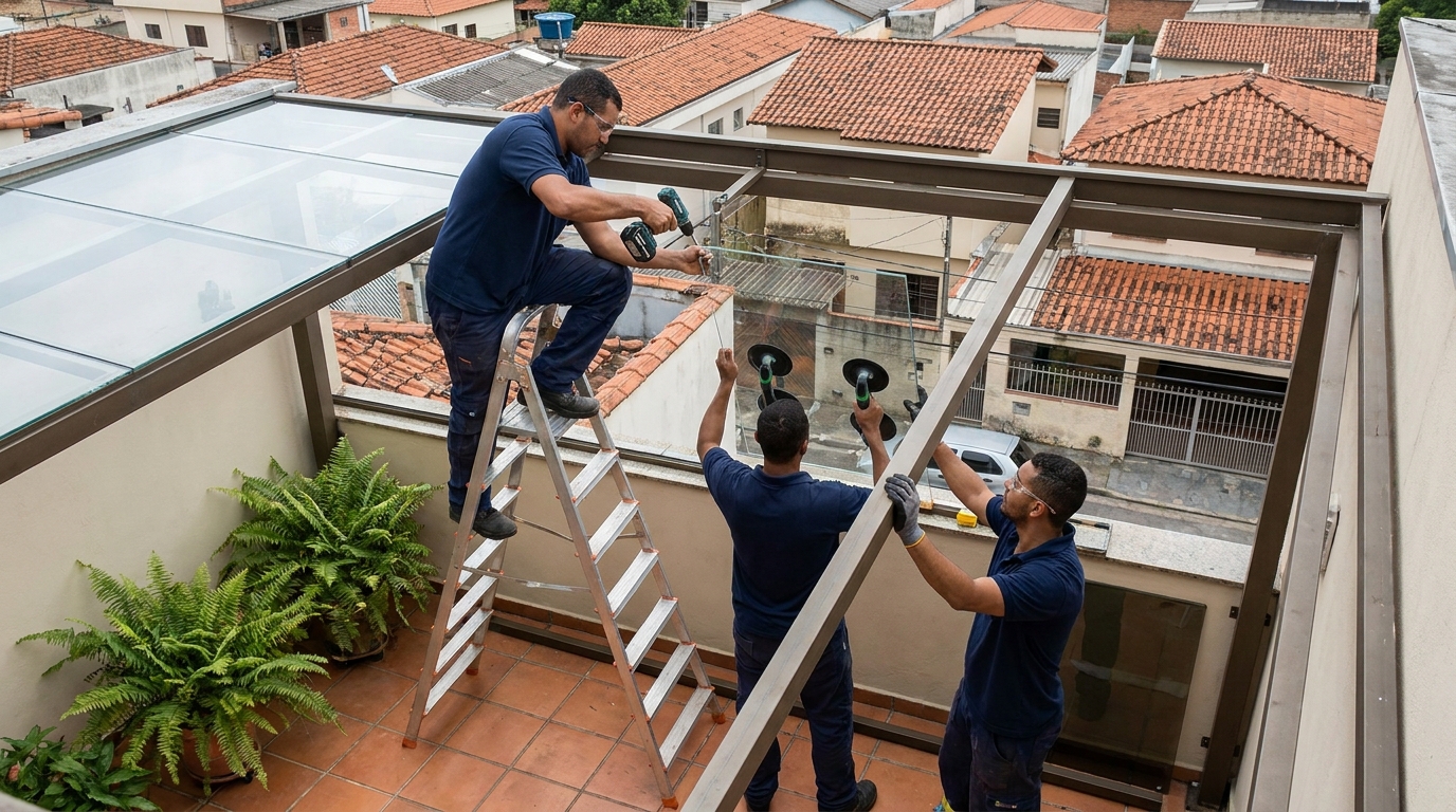 Cobertura de Vidro no Japiim, Manaus‑AM